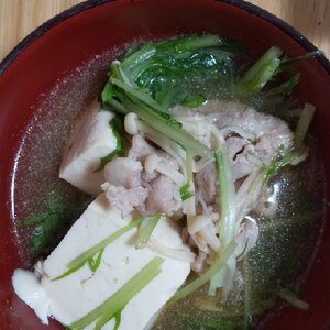 豆腐と豚肉の鍋